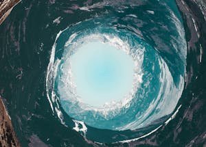A captivating aerial abstract of a frozen landscape in Zell am See, Austria.