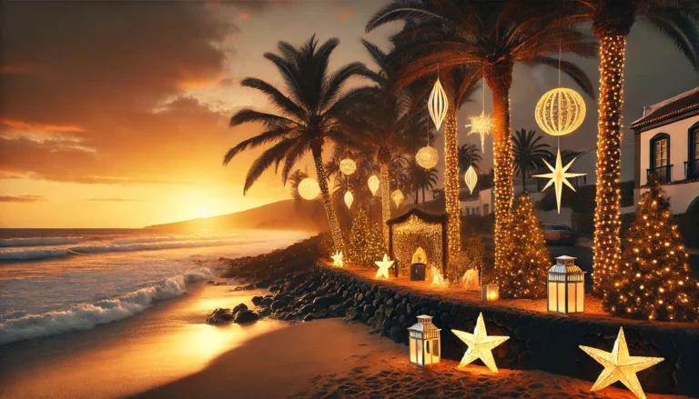 Christmas decorations in Costa Adeje, Tenerife